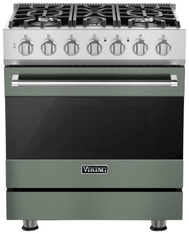 Viking® 3 Series 30'' Eucalyptus Propane Gas Pro Style Dual Fuel Range-0
