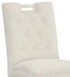 Fairfield® Customizable Entree Dining Short Back Armless Stack Dining Chair with Linen Legs and Buttons-1