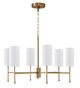 Olliix by Hampton Hill Maria Plated Gold Gold 6-Light Chandelier with Multi Shade Options-0