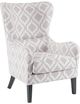 Olliix by Madison Park Grey/White Arianna Swoop Wing Chair-2