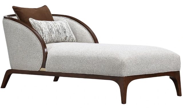 Michael Amini® Houston Gray/Walnut Chaise-0