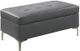 Mazin Furniture Barrington Gray Bi-Cast Vinyl Ottoman-0
