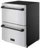 Thor Kitchen® Gordon Ramsay 24" 5.4 Cu. Ft. Stainless Steel Under-Counter Outdoor Freestanding Freezer Drawer with Black Handle-3