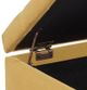 Pouf de rangement rectangulaire Tyler en tissu jaune Inspire®-4