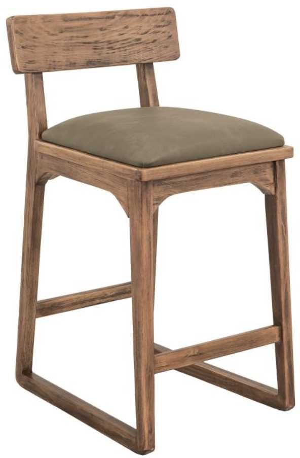International Furniture Direct Balam Gray/Stained Brown 24" Barstool-0
