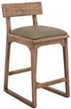 International Furniture Direct Balam Gray/Stained Brown 24" Barstool-0