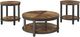 Signature Design by Ashley® Roybeck 3-Piece Light Brown/Bronze Occasional Table Set-0