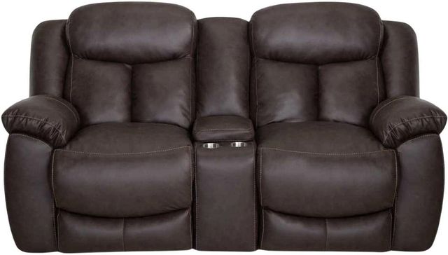 Franklin™ Warner Duvall Coffee Manual Reclining Console Loveseat-3
