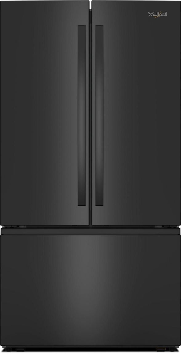 Whirlpool 36 in. 30.5 Cu. Ft. Black French Door Refrigerator with Interior Water Dispenser