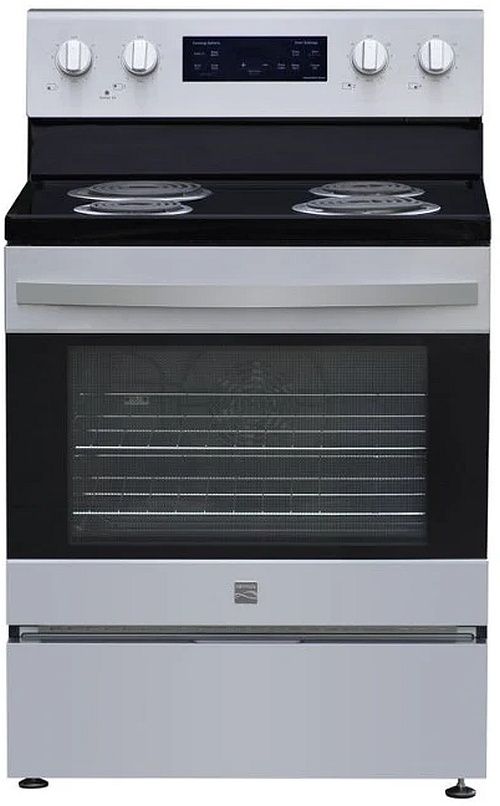 Kenmore® 30" Black and Stainless Steel Freestanding Coil Electric Range-0