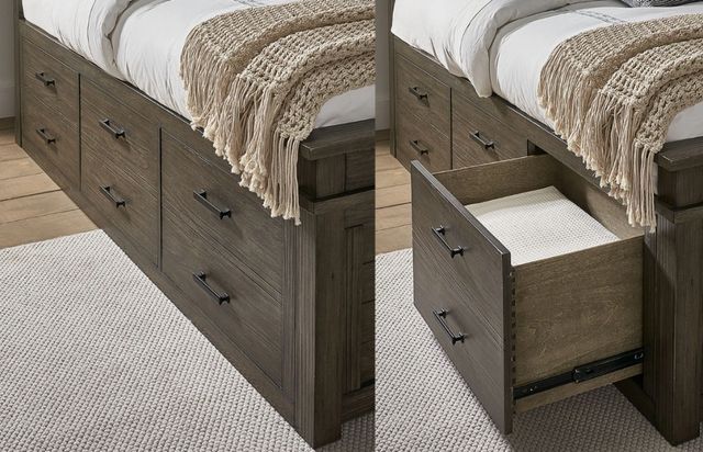 A-America® Glacier Point Graystone Eastern King Captain Panel Bed-2