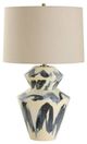 Uttermost® Oranda Off-White Table Lamp with Blue/Cream Base-3