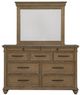Signature Design by Ashley® Waynely Medium Brown Dresser and Mirror-2