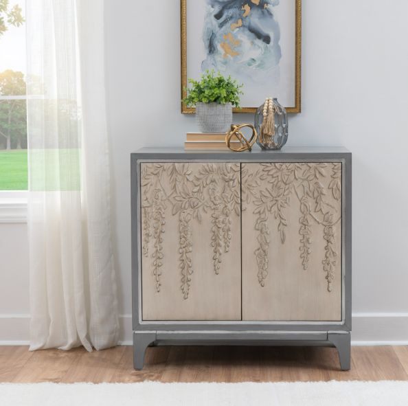 Coast2Coast Home™ Cragen Antique White/Gray Accent Cabinet-0