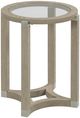 Hammary® Solstice Glass Top Round Spot Table with Soft Beige Base-0