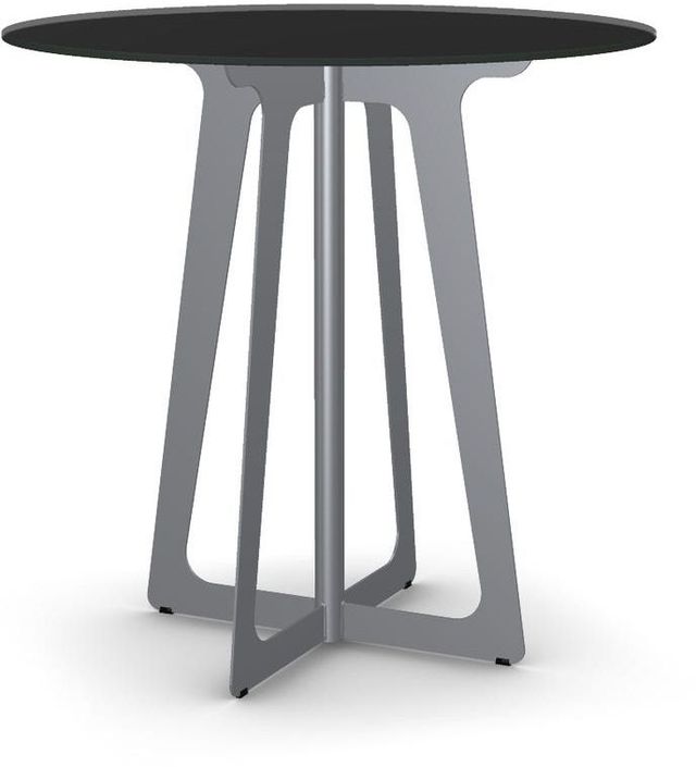 Amisco Genesis Black Glass Round Bar Table-0