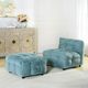 Stylecraft Dann Foley Lifestyle Blue Bird Gray Ottoman-2