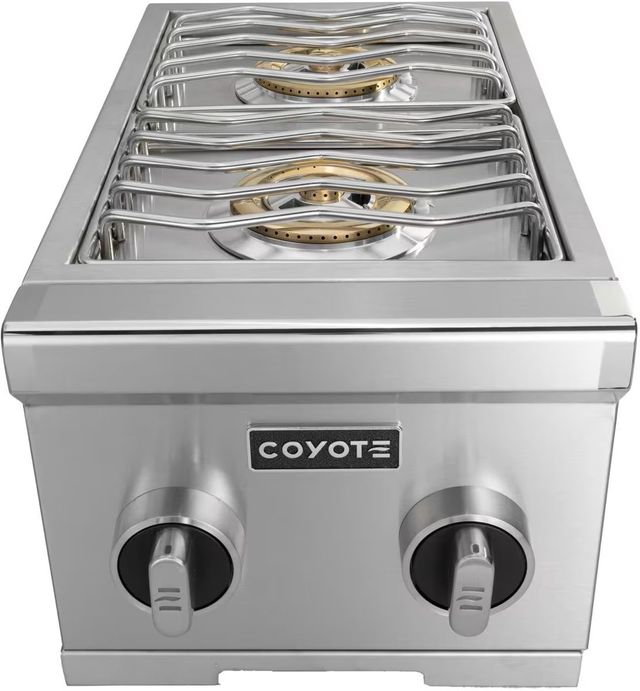 Coyote® 12" Built-In Liquid Propane Stainless Steel Double Side Burner -1