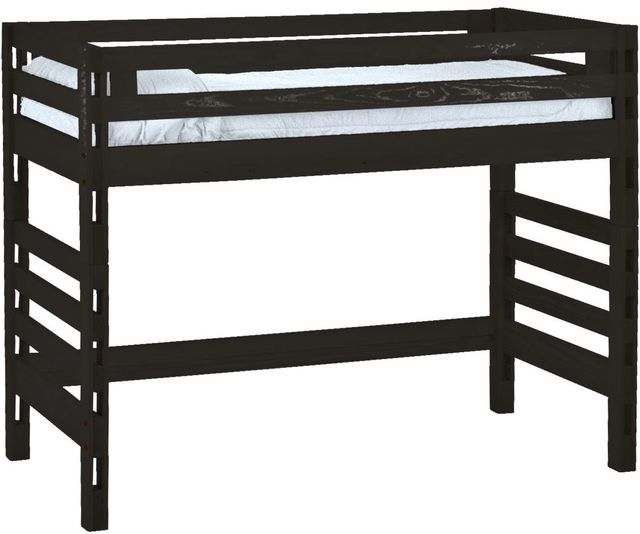 Crate Designs™ Furniture Espresso Twin Ladder End Tall Loft Bed-0