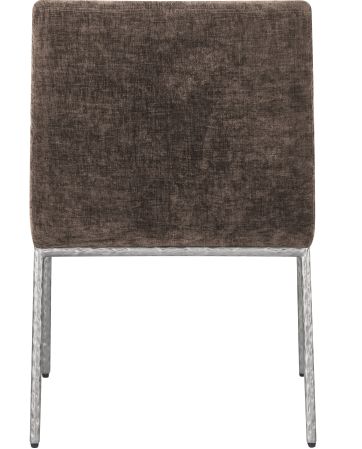 Meridian Furniture Reeves Gray/Brushed Silver Chenille Upholstered Dining Chair-3