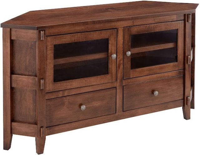 Archbold Furniture Customizable Amish Essentials 61" Entertainment Corner Console-0