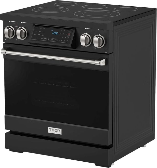 Thor Kitchen® Gordon Ramsay Series 30" Matte Black Pro Style Electric Range-2
