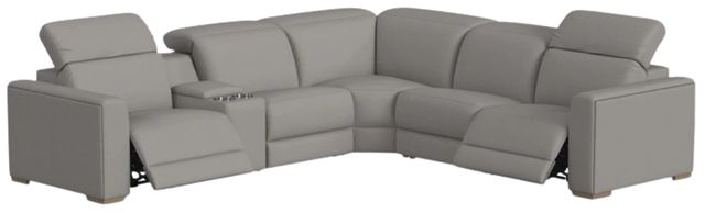 Flexsteel® Aurora 6-Piece Ash Power Reclining Sectional with Power Headrests-3