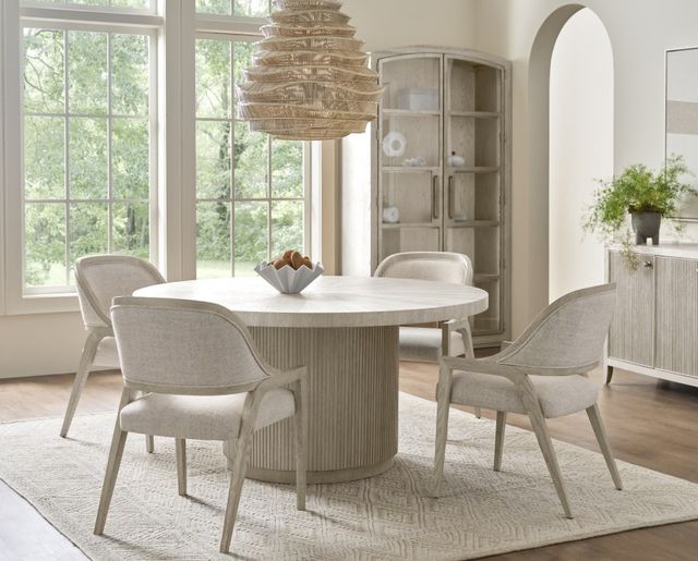 Universal Explore Home™ Avaline Carmen White Oak Round Dining Table-1