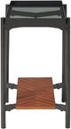 Riverside Furniture Lennox Black Chairside Table with Rosewood Base-2
