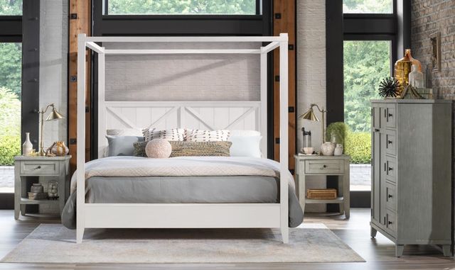Legacy Classic XXX's and OOO's Cotton Queen Canopy Bed-3