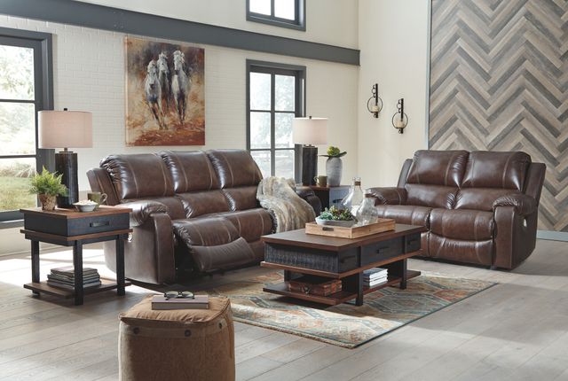 Signature Design by Ashley® Rackingburg 2-Piece Mahogany Living Room Set-3