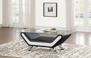 Mazin Furniture Veloce Black/White Coffee Table-1
