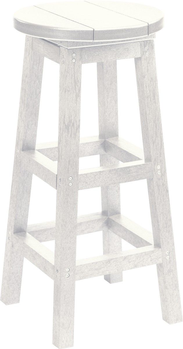 C.R. Plastic Generation Line White 31" Swivel Bar Stool-0
