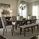 Liberty Furniture Double Bridge 6-Piece Dark Chestnut/Gray Optional Trestle Dining Set-1