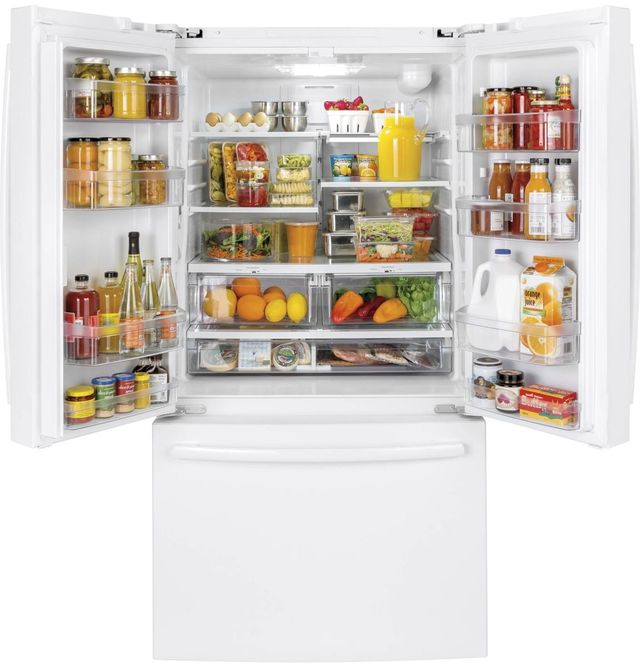 GE® 27.0 Cu. Ft. White French Door Refrigerator-3