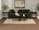 Emerald Home Huron Dark Cocoa Chairside End Table with Black Base-1