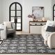 Nourison Home™ Aloha Black White 5'x8' Style 2 Area Rug-1