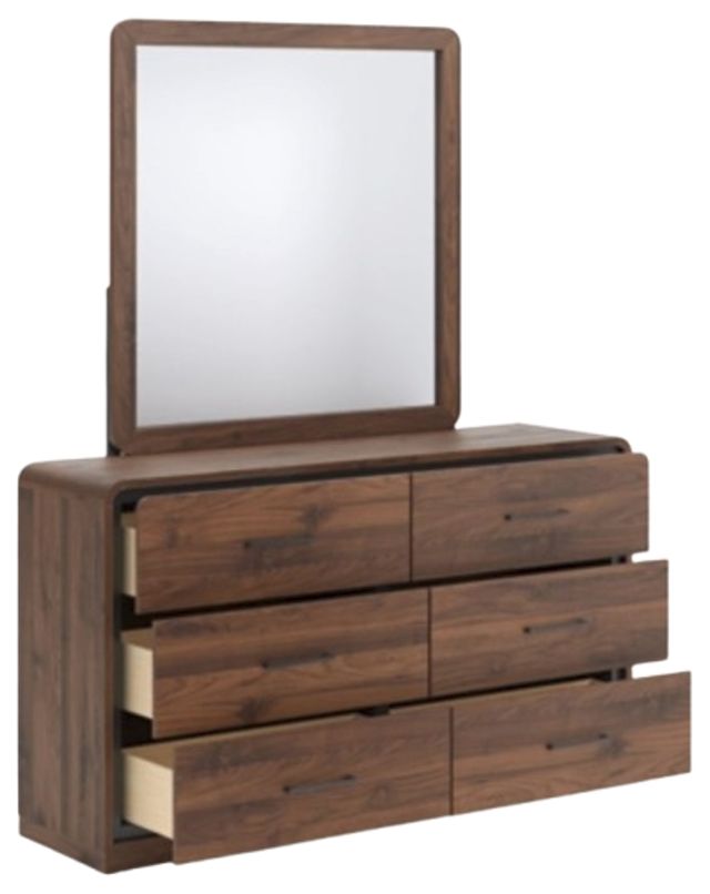 Signature Design by Ashley® Hollinaze Walnut Brown Dresser and Mirror-1
