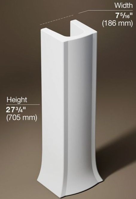 Kohler Archer® White Pedestal Only-2
