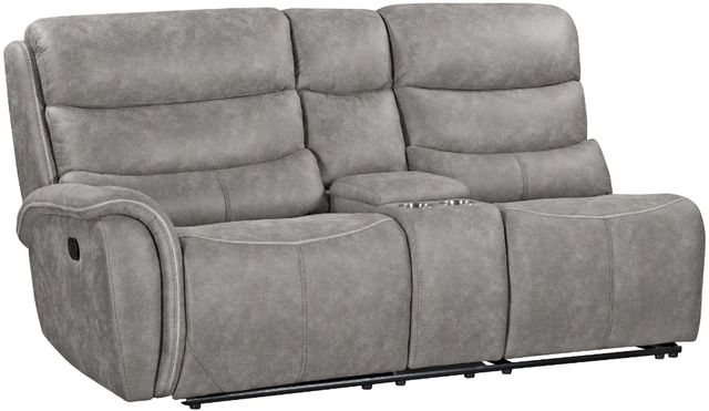 New Classic® Home Furnishings Kamari Gray 3-Piece L-Shape Manual Reclining Sectional-3