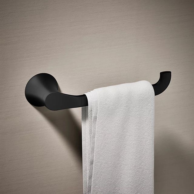 KOHLER® Simplice® Matte Black Towel Arm-1