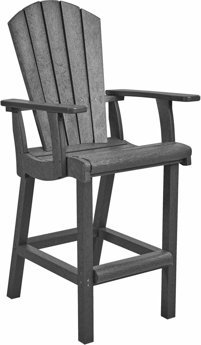 C R Plastics Generation Line Slate Grey Classic Pub Arm Chair