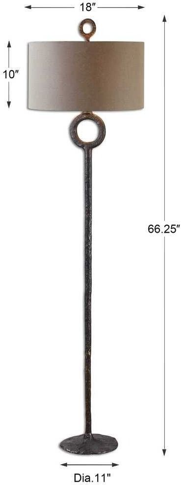 Uttermost® Ferro Aged Rust Brown Floor Lamp-2