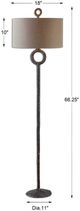 Uttermost® Ferro Aged Rust Brown Floor Lamp-2