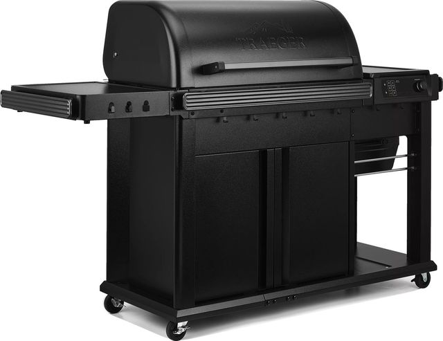 Traeger® Woodridge® Pro Plus 67" Black Freestanding Wood Pellet Grill-2