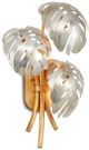 Currey & Company Elder Contemporary Gold Leaf/Contemporary Silver Leaf Wall Sconce-0