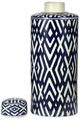 A & B Home Carlyle Blue/White Lidded Jar-2