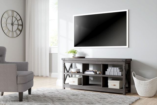 Signature Design by Ashley® Freedan Grayish Brown Large TV Stand-3