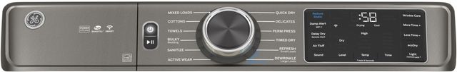 GE® 7.8 Cu. Ft. Satin Nickel Smart Front Load Electric Dryer-2