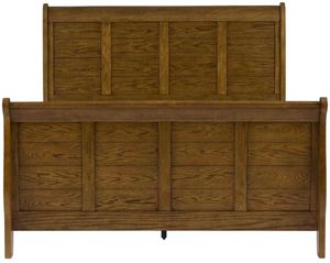 Liberty Furniture Grandpas Cabin Aged Oak Queen Sleigh Bed